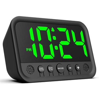 LLR104 Adjustable Volume Digital Alarm Clock USB Powered LED Display Desktop Clock with Snooze Function