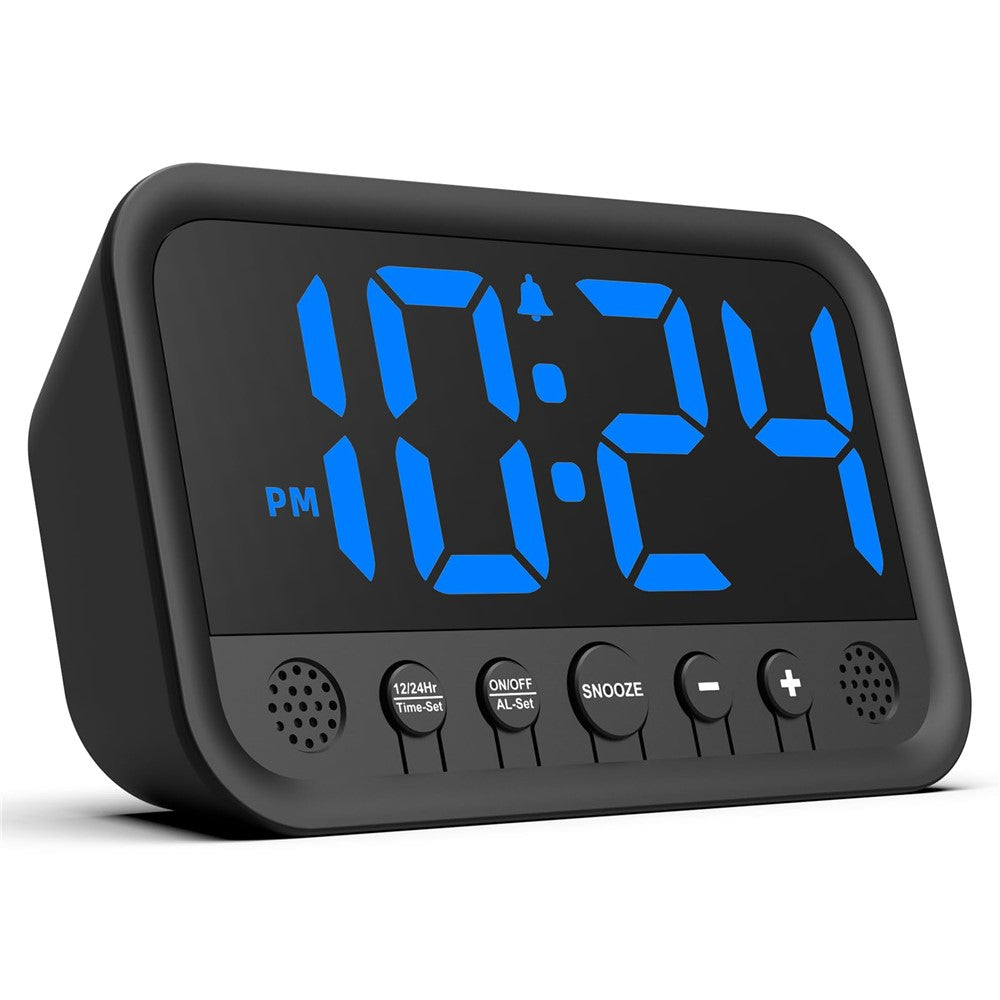 LLR104 Adjustable Volume Digital Alarm Clock USB Powered LED Display Desktop Clock with Snooze Function