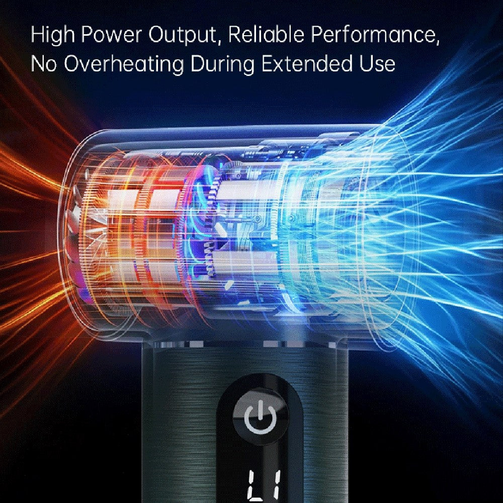 D15S Portable High-Speed Air Flow Fan Compact Powerful Brushless Motor Blower Dust Cleaner