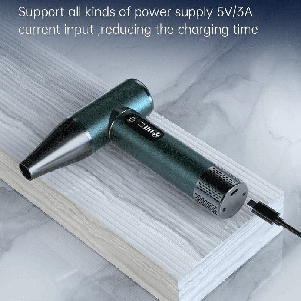 D15S Portable High-Speed Air Flow Fan Compact Powerful Brushless Motor Blower Dust Cleaner