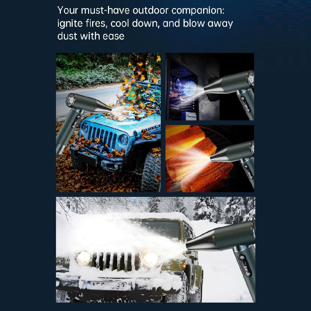 D15S Portable High-Speed Air Flow Fan Compact Powerful Brushless Motor Blower Dust Cleaner