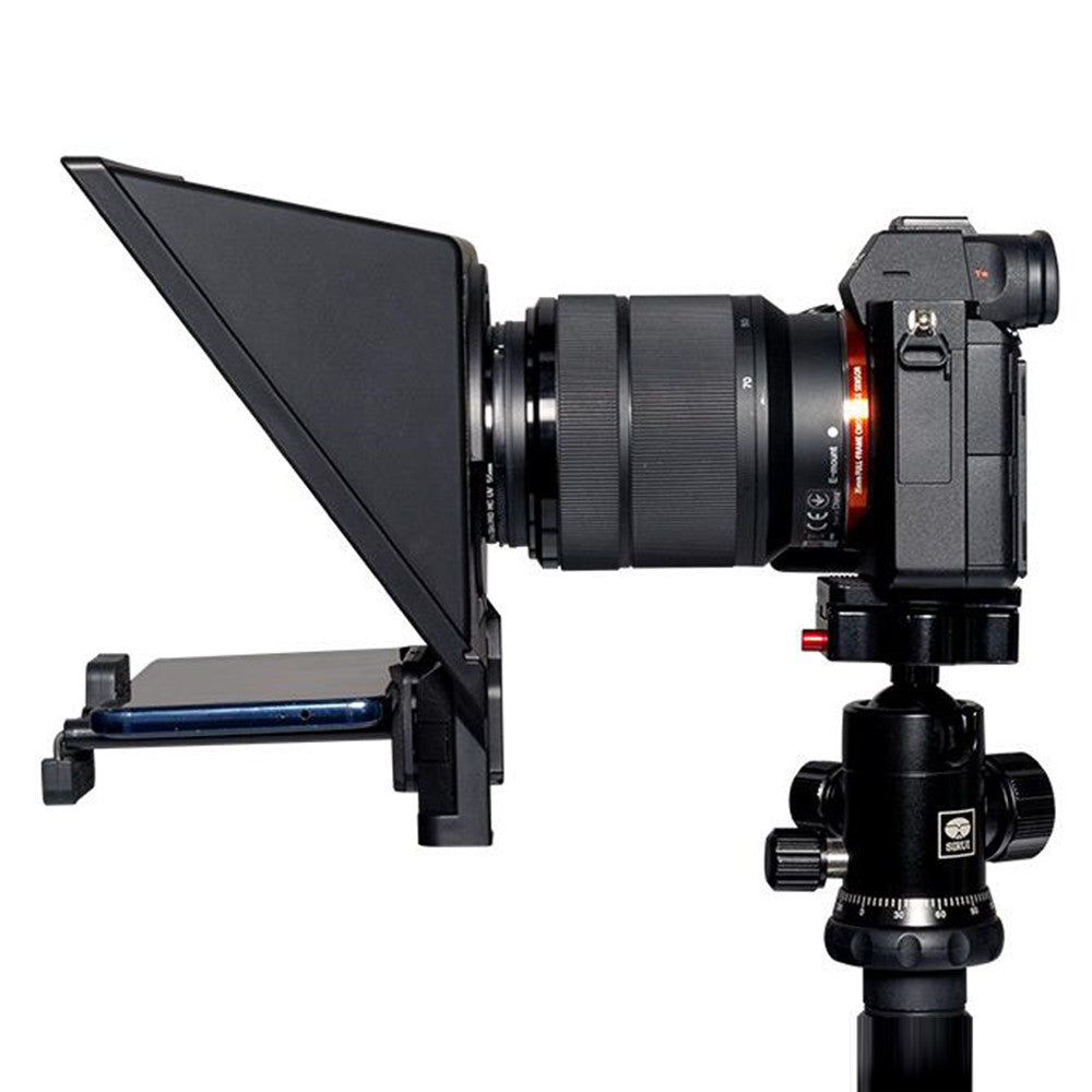 FEELWORLD TP2A 8 Inch Portable Teleprompter for Smartphone Tablet DSLR Camera Prompter with Remote Control