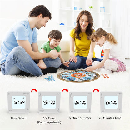 EN7019 Portable Flip Timer Mini Time Reminder Vibrating Timer Countdown Alarm Clock with Backlit