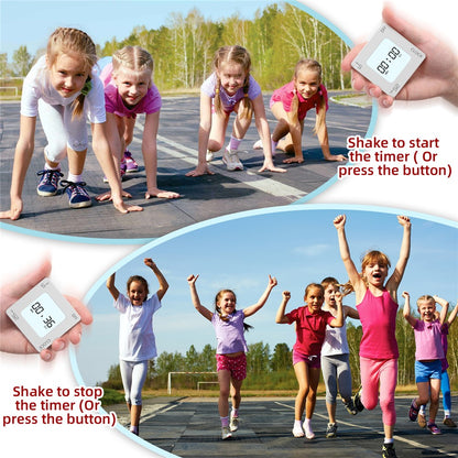 EN7019 Portable Flip Timer Mini Time Reminder Vibrating Timer Countdown Alarm Clock with Backlit