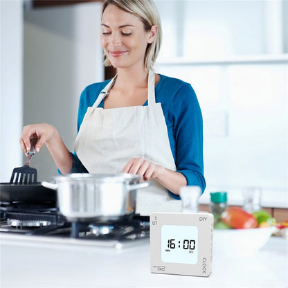 EN7019 Portable Flip Timer Mini Time Reminder Vibrating Timer Countdown Alarm Clock with Backlit