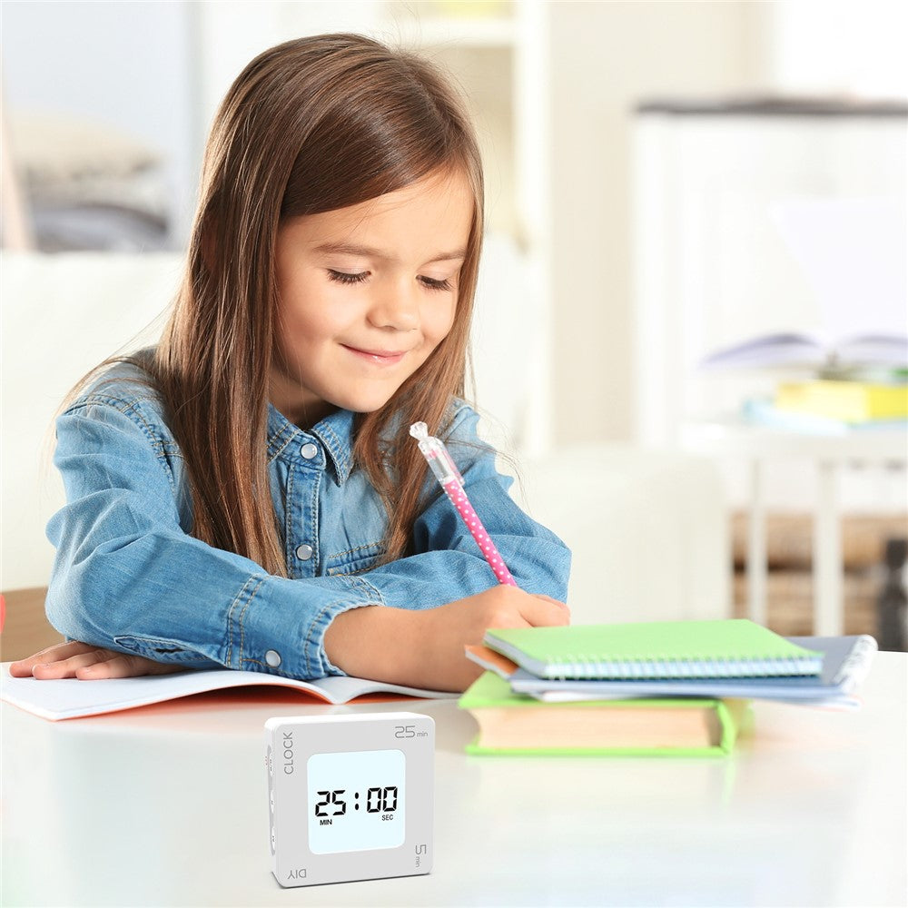 EN7019 Portable Flip Timer Mini Time Reminder Vibrating Timer Countdown Alarm Clock with Backlit