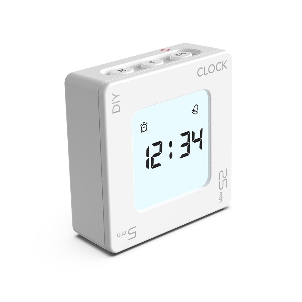 EN7019 Portable Flip Timer Mini Time Reminder Vibrating Timer Countdown Alarm Clock with Backlit