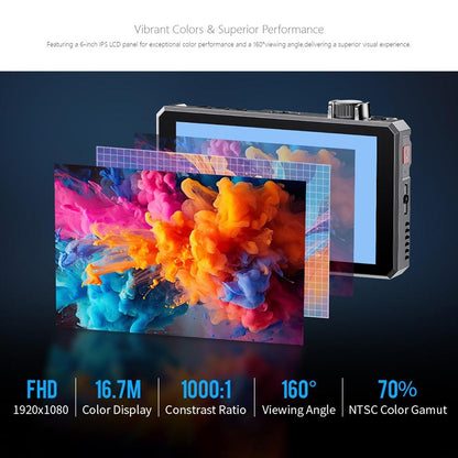 FEELWORLD SC6 6 Inch Camera Monitor 1500NIT High Brightness SDI Photography Monitor Video Monitor