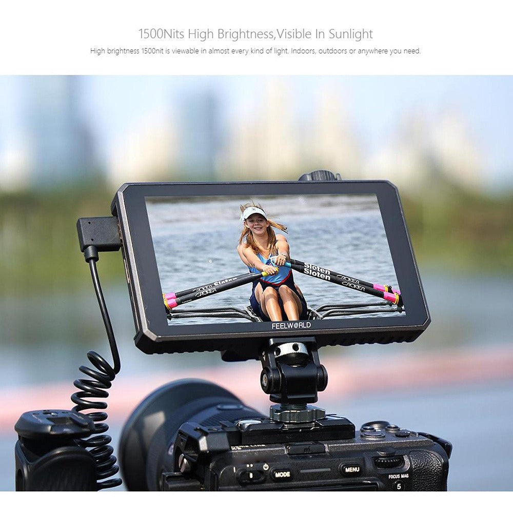 FEELWORLD SC6 6 Inch Camera Monitor 1500NIT High Brightness SDI Photography Monitor Video Monitor
