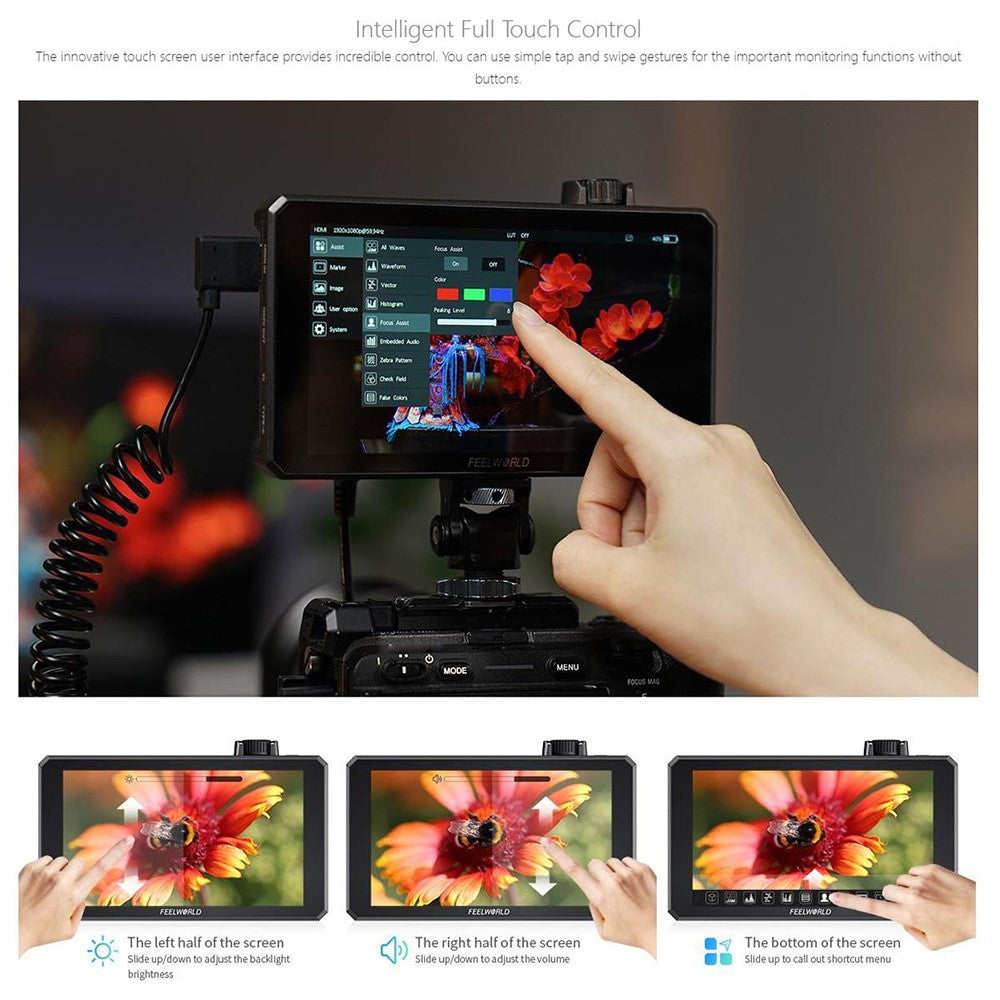 FEELWORLD SC6 6 Inch Camera Monitor 1500NIT High Brightness SDI Photography Monitor Video Monitor