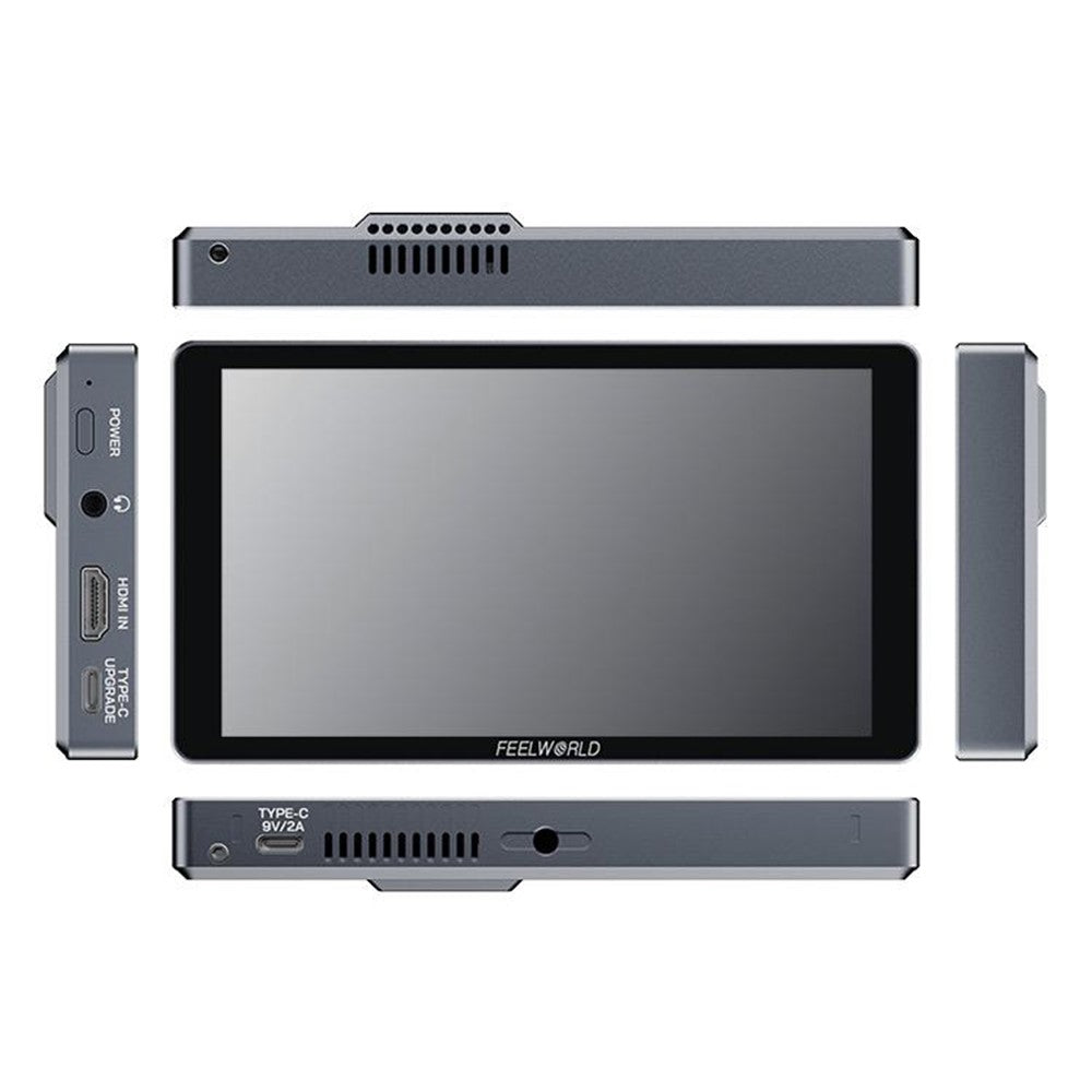 FEELWORLD P6XL 6 Inch Camera Monitor Aluminum Built-in Battery Photography Monitor for DSLR / Videography