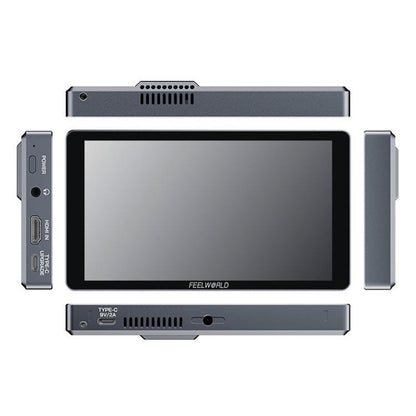 FEELWORLD P6XL 6 Inch Camera Monitor Aluminum Built-in Battery Photography Monitor for DSLR / Videography
