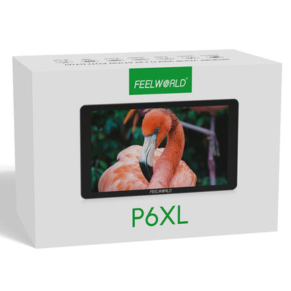 FEELWORLD P6XL 6 Inch Camera Monitor Aluminum Built-in Battery Photography Monitor for DSLR / Videography