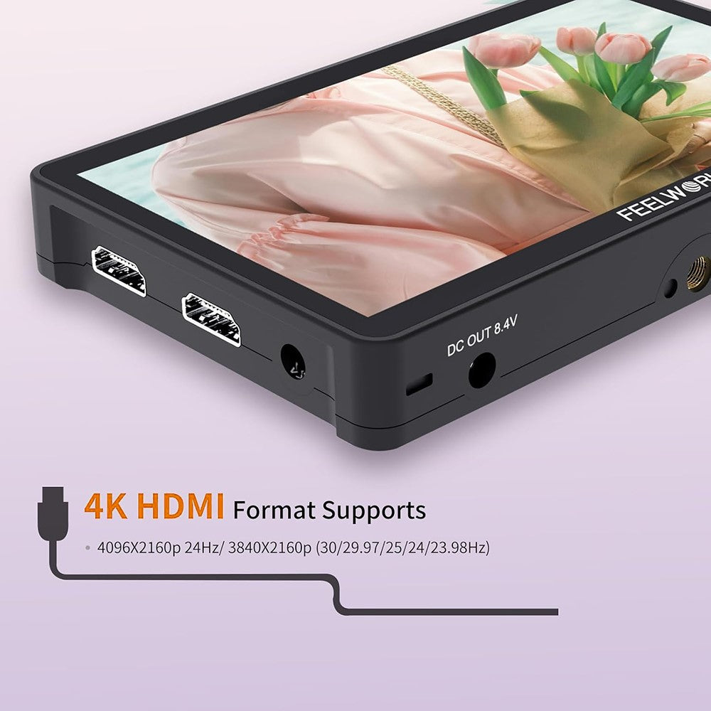 FEELWORLD F5 Pro V4 6 Inch Touchscreen DSLR Camera Monitor External Wireless Display Screen for Photography