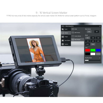 FEELWORLD T7 PRO 7 Inch 4K Director Monitor DSLR Camera External HD Display Screen
