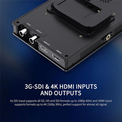 FEELWORLD FW703 7 Inch IPS 3G-SDI 4K Monitor 1920x1200 Full HD DSLR On Camera Field Monitor