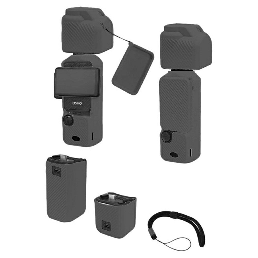 Y007 For DJI Osmo Pocket 3 Shockproof Case Gimbal Camera Anti Scratch Silicone Protective Cover Set