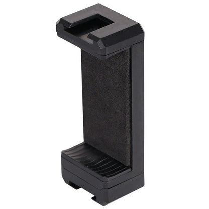 D010 Phone Clip Holder with Dual Hot Shoe Mount 1 / 4" Screw Thread for Live Streaming Tripod Stand