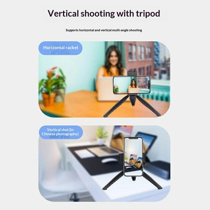 D010 Phone Clip Holder with Dual Hot Shoe Mount 1 / 4" Screw Thread for Live Streaming Tripod Stand