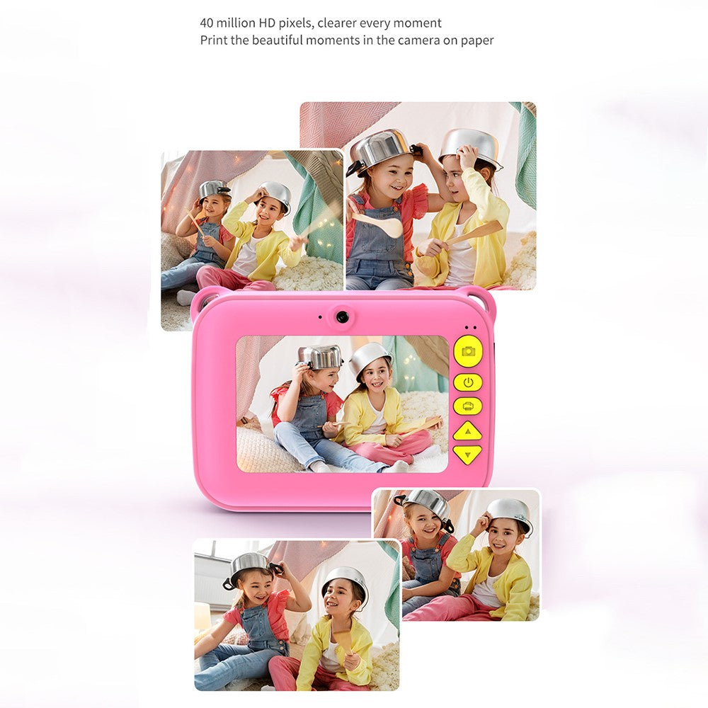 CP18 Kid's Camera HD Color Photo Children Video Camera Thermal Printing Camera Toy USB Rechargeable