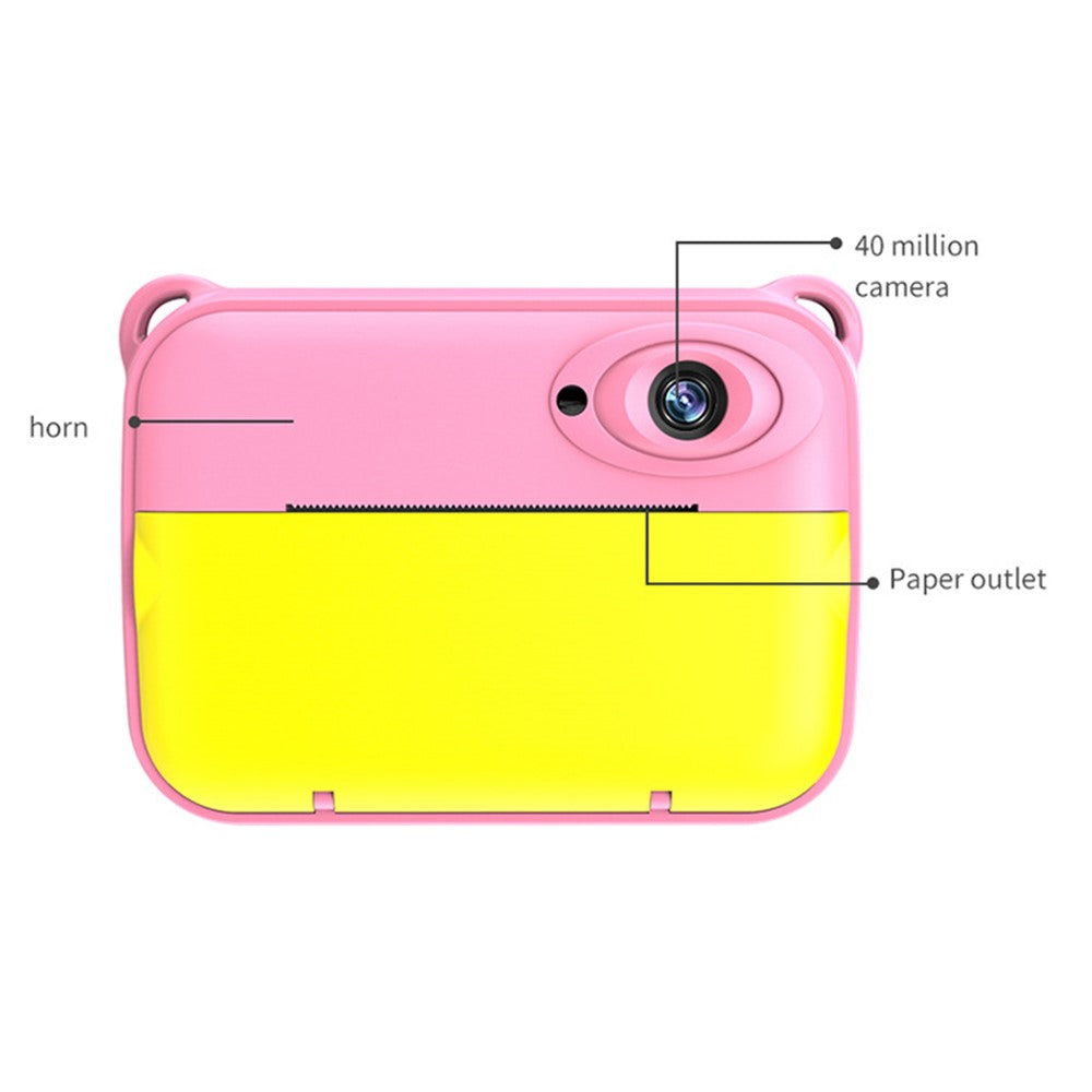 CP18 Kid's Camera HD Color Photo Children Video Camera Thermal Printing Camera Toy USB Rechargeable