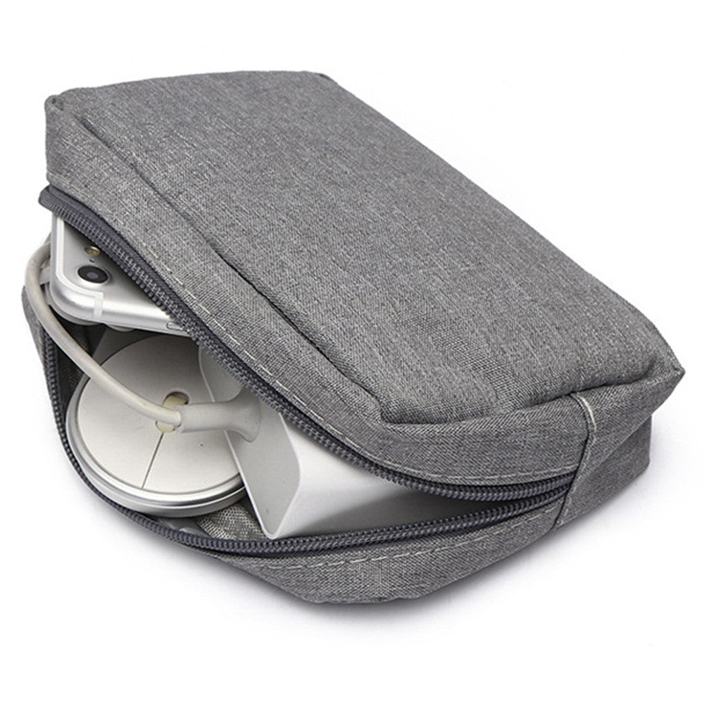 ZZRS Digital Storage Bag Power Bank Data Cable Charger Electronics Accessories Portable Pouch (Size: S)