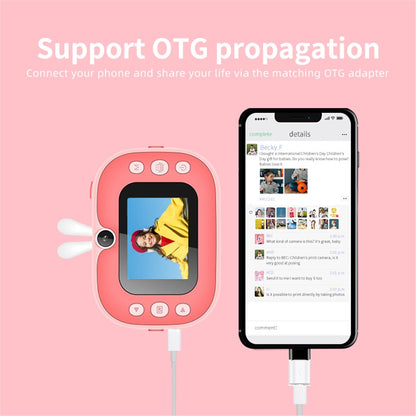 X106 Kids Inkless Printable 2.4-Inch Camera Instant Photo Creator Christmas Birthday Gift