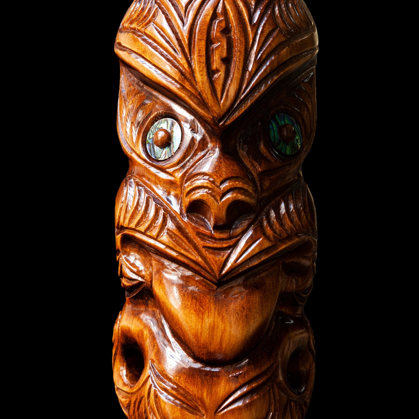 Large Carved Tekoteko Sculpture