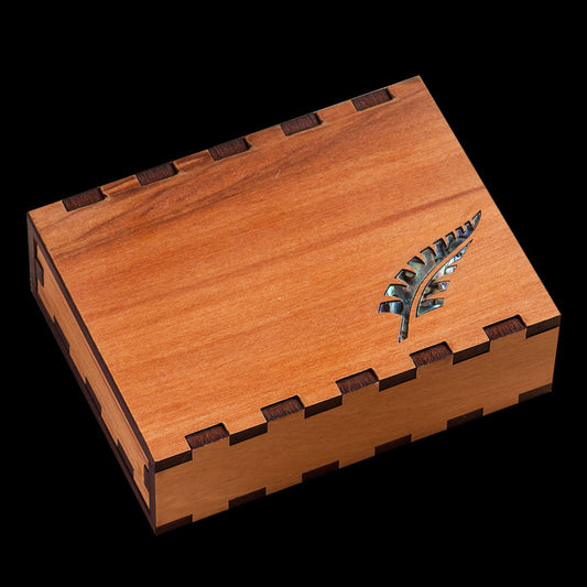 Paua Fern Leaf Gift Box Wakahuia