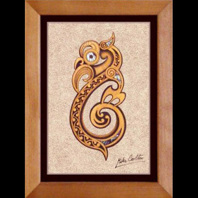 Framed 3D Wooden Manaia Wall Art