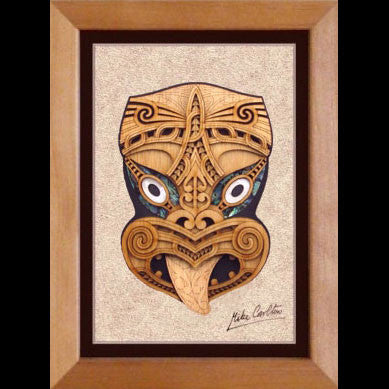 Framed 3D Wooden Weku Wall Art