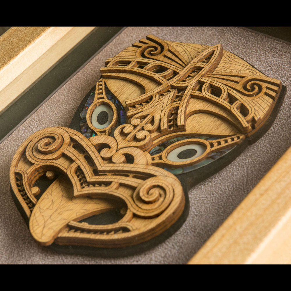 Framed 3D Wooden Weku Wall Art