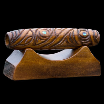 Koauau (Traditional Flute) hand crafted wooden instrument Sculpture