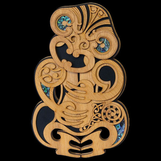 Large 3D Inlaid Tiki Wall Hanging Wall Art