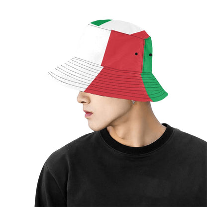 Stylish Men's Italy Print Bucket Hat - Chino Cotton Twill, Comfortable & Trendy