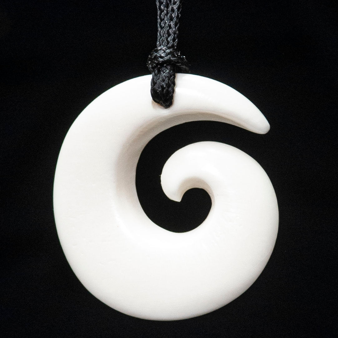 small Open ended Koru, hand-crafted pendant
