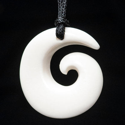 small Open ended Koru, hand-crafted pendant