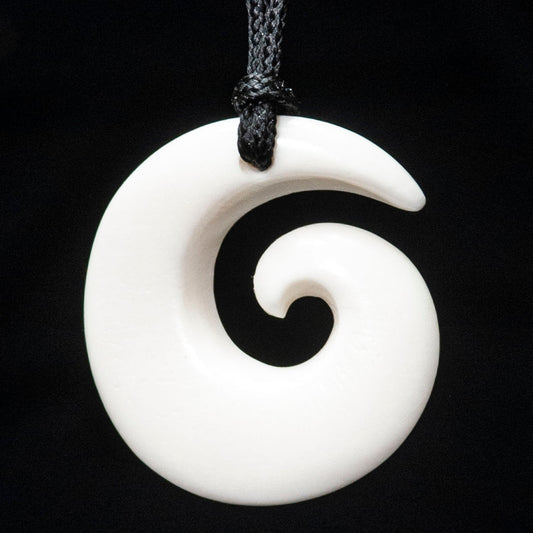 small Open ended Koru, hand-crafted pendant