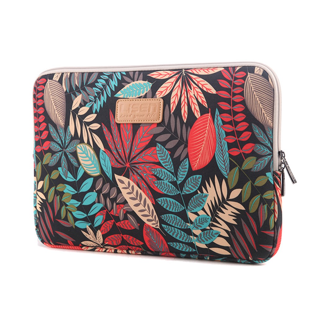 LISEN Colorful Leaves Laptop Sleeve Bag Case for MacBook 12-inch/11-Inch etc, Size: 31 x 21.5 x 1.5cm