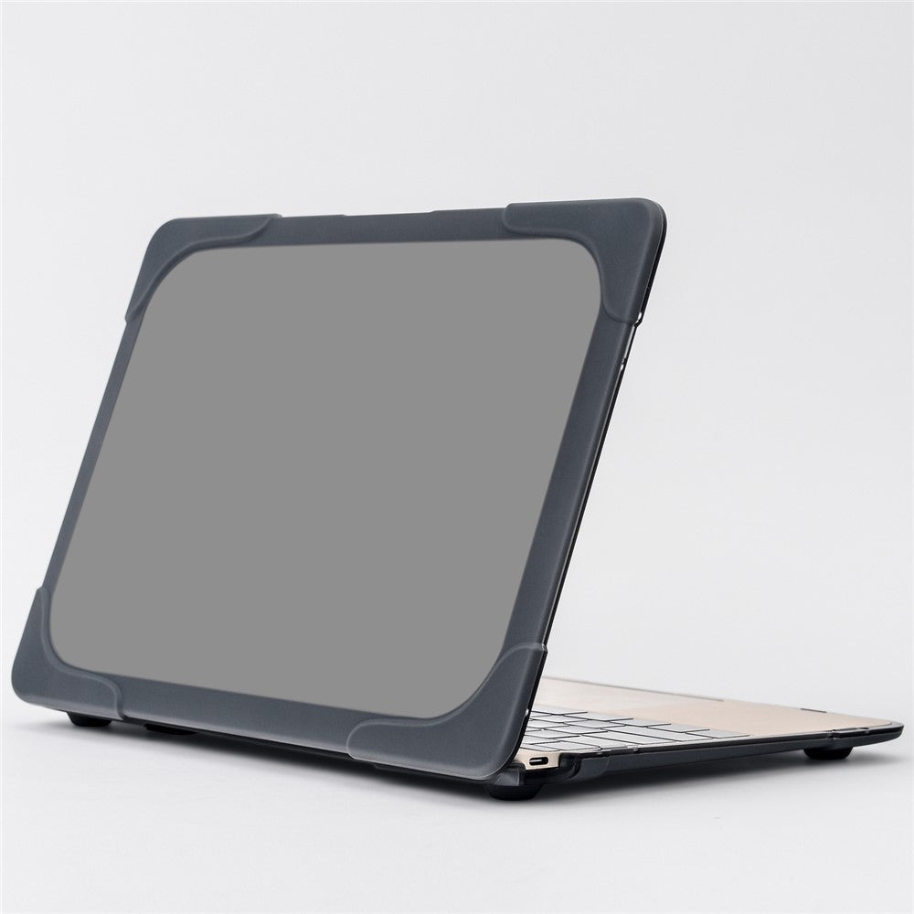 Two-pieces Plastic + TPU Hybrid Case with Stand for MacBook 12-inch with Retina Display (2015)