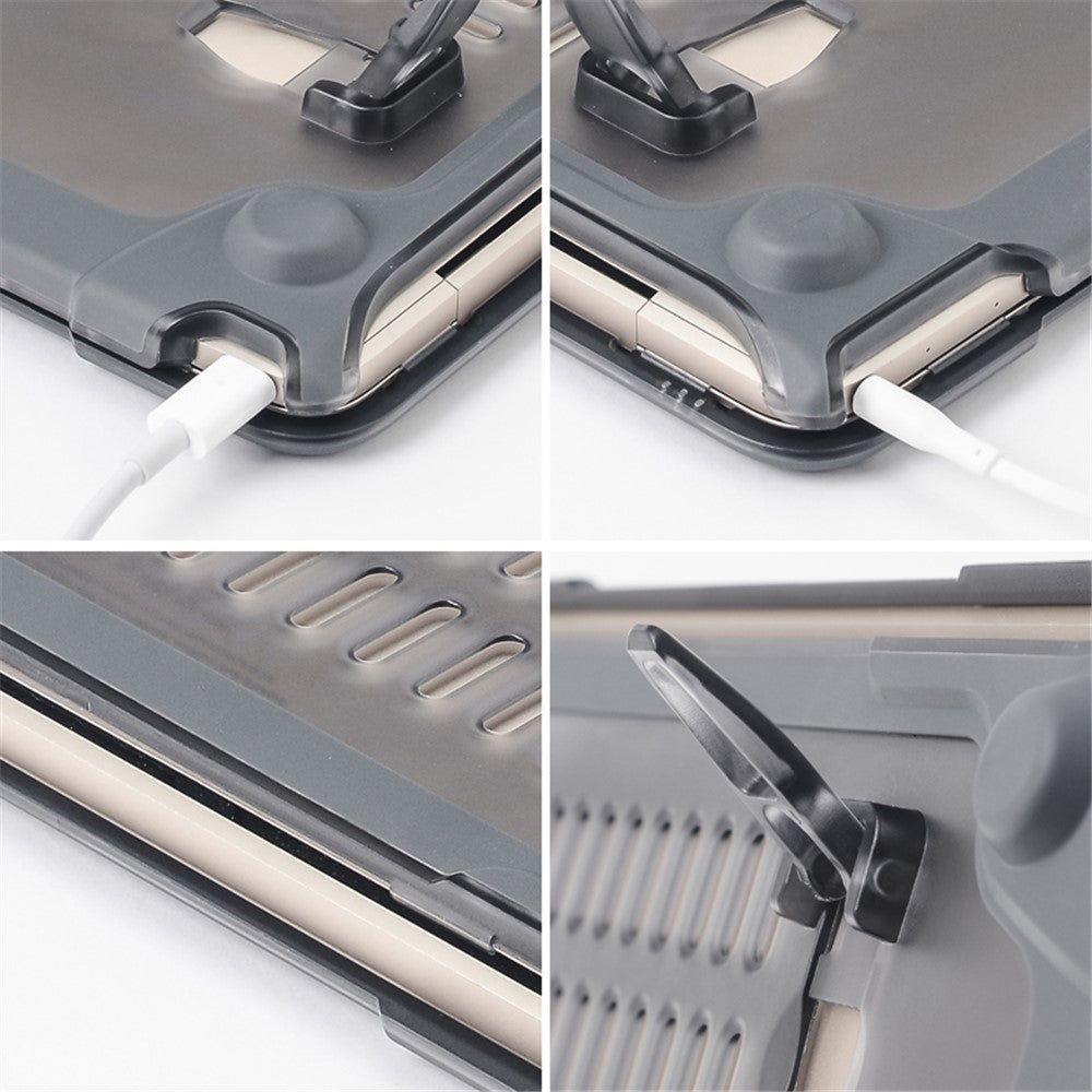Two-pieces Plastic + TPU Hybrid Case with Stand for MacBook 12-inch with Retina Display (2015)