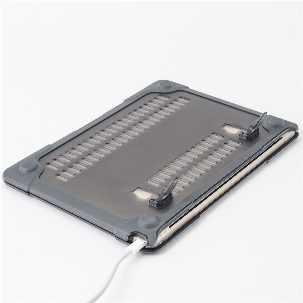 Two-pieces Plastic + TPU Hybrid Case with Stand for MacBook 12-inch with Retina Display (2015)