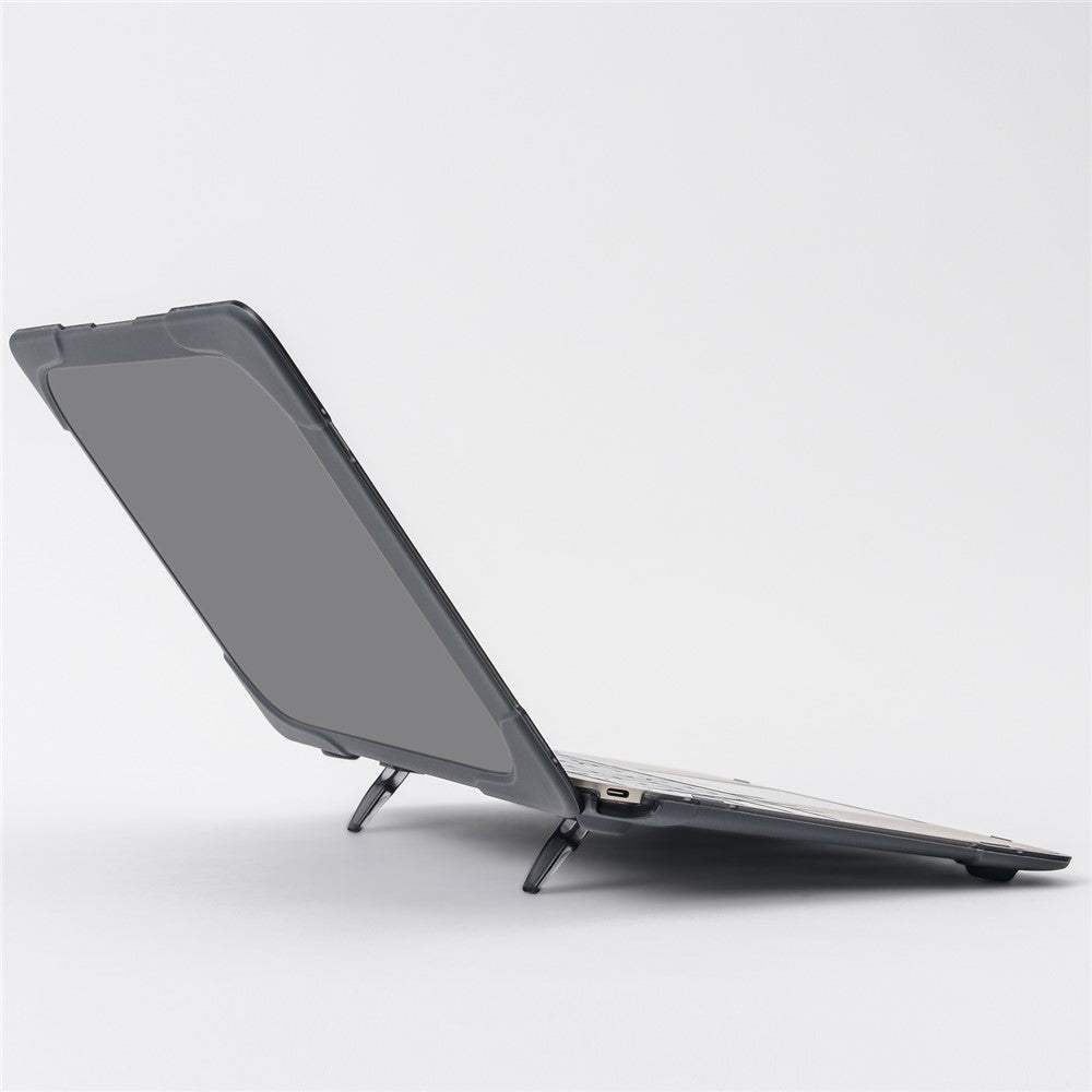 Two-pieces Plastic + TPU Hybrid Case with Stand for MacBook 12-inch with Retina Display (2015)