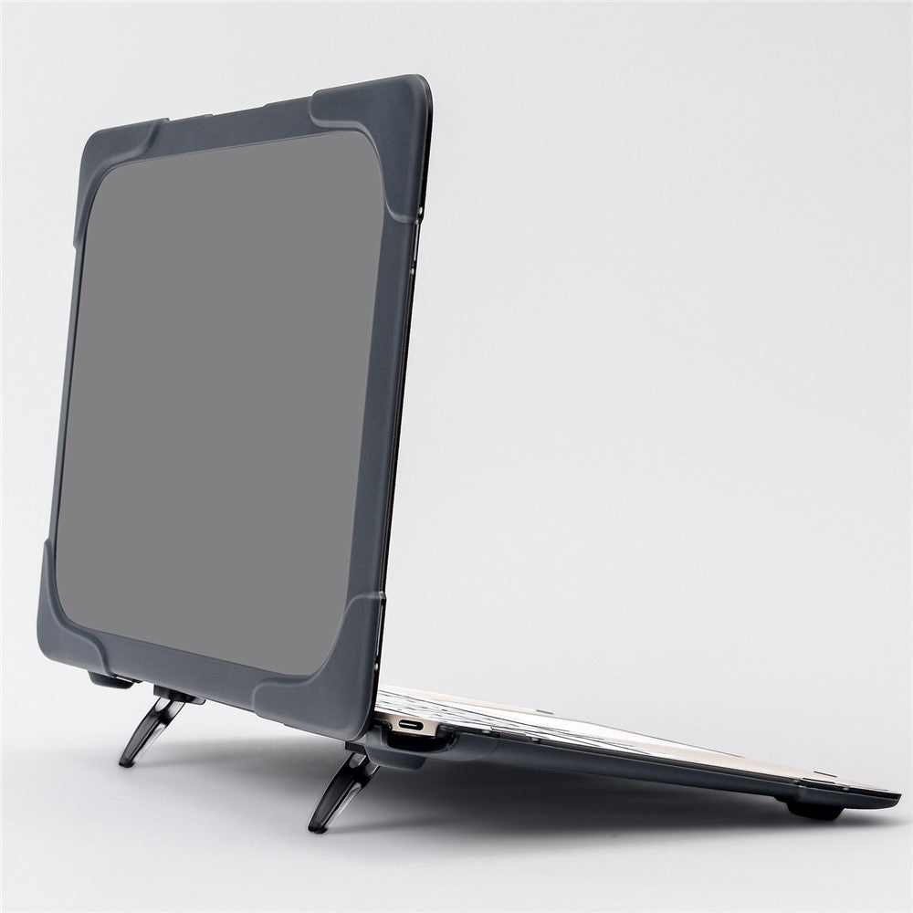 Two-pieces Plastic + TPU Hybrid Case with Stand for MacBook 12-inch with Retina Display (2015)