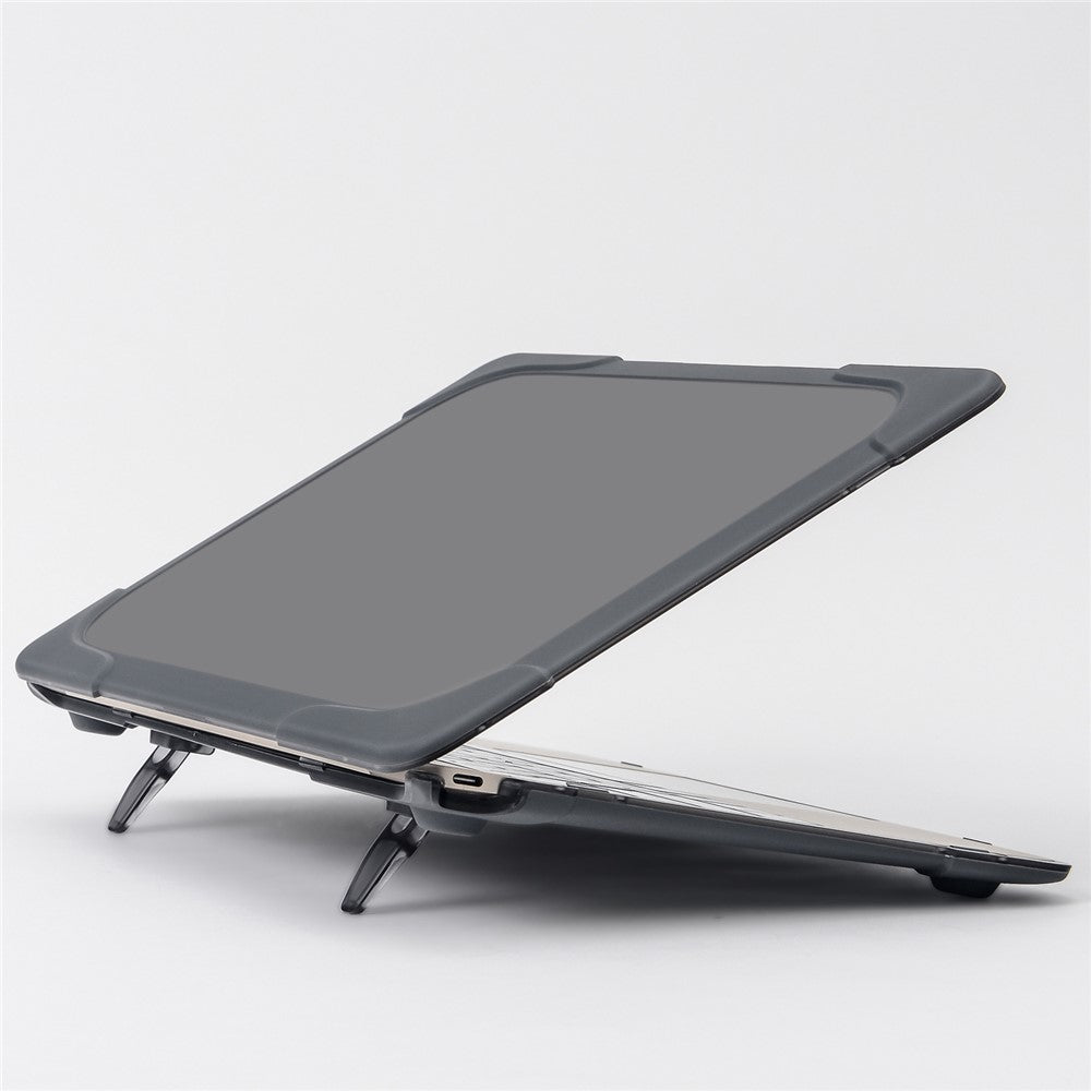 Two-pieces Plastic + TPU Hybrid Case with Stand for MacBook 12-inch with Retina Display (2015)