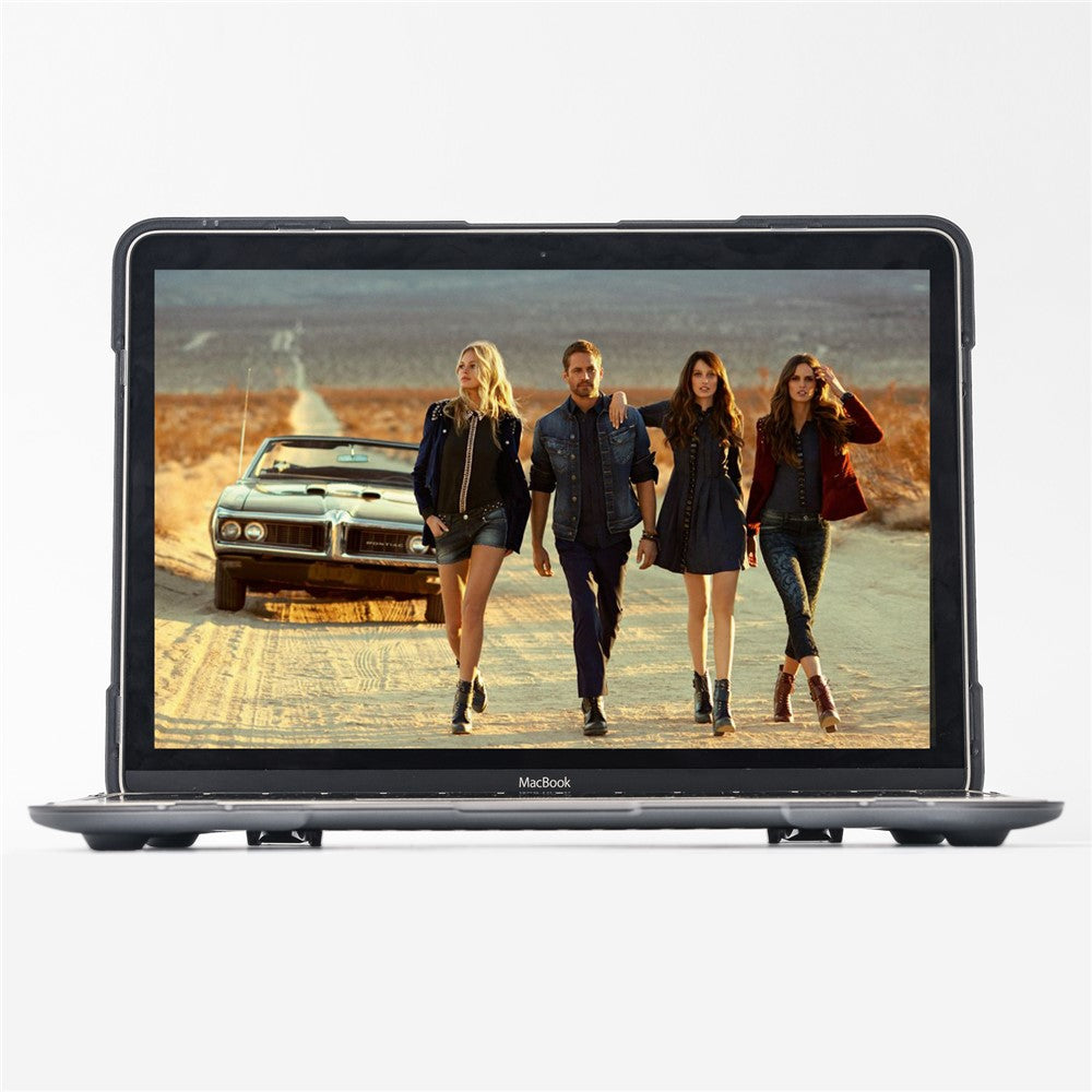 Two-pieces Plastic + TPU Hybrid Case with Stand for MacBook 12-inch with Retina Display (2015)
