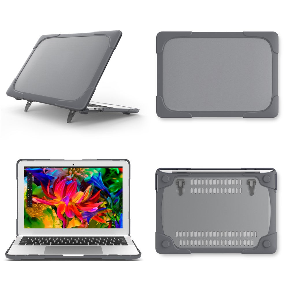 Two-piece Plastic + TPU Combo Case with Stand for MacBook Pro 13-inch (2016) with Touch Bar