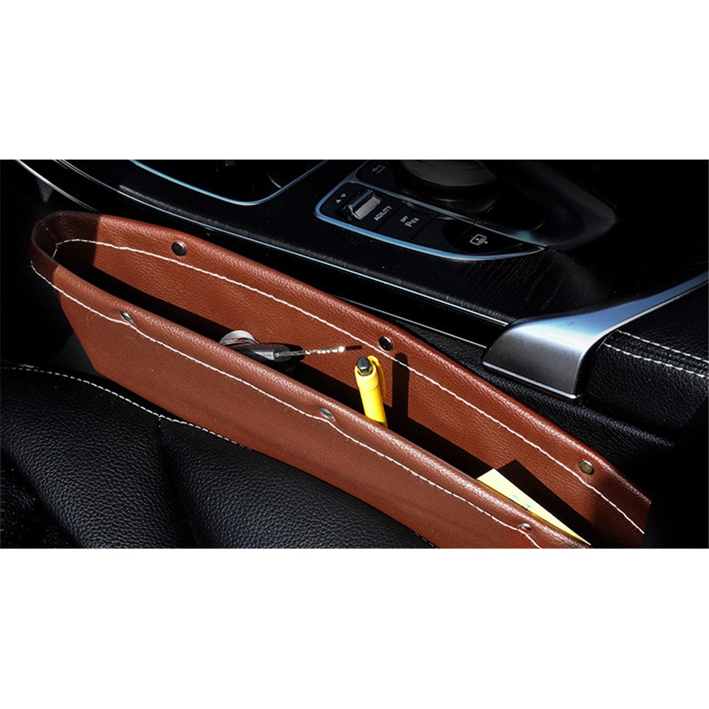 2Pcs/Set Car Seat Organizer Side Gap Storage Pocket for Wallet, Phones, Maps, Cash etc.