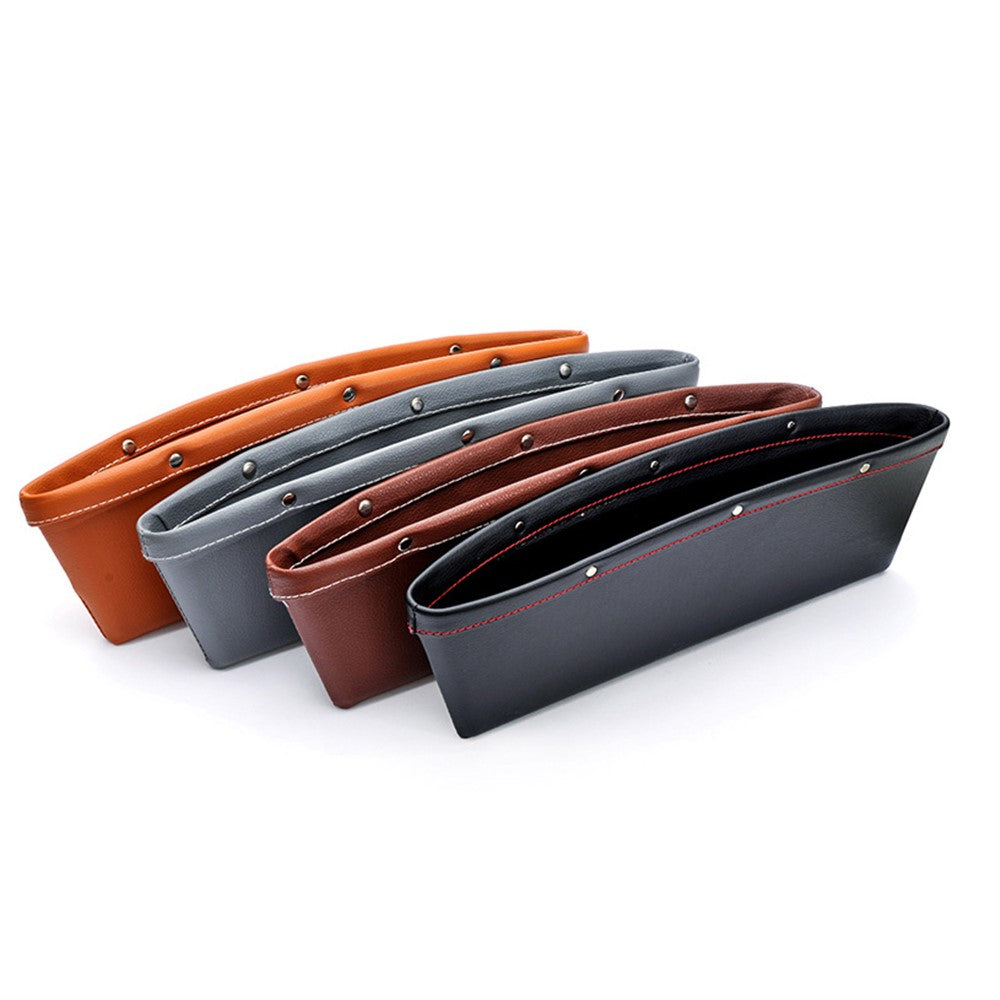 2Pcs/Set Car Seat Organizer Side Gap Storage Pocket for Wallet, Phones, Maps, Cash etc.
