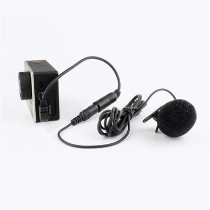 Mini USB Microphone with Clip + Mic Adapter for GoPro Hero 4/3+/3